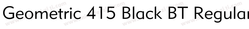 Geometric 415 Black BT Regular字体转换